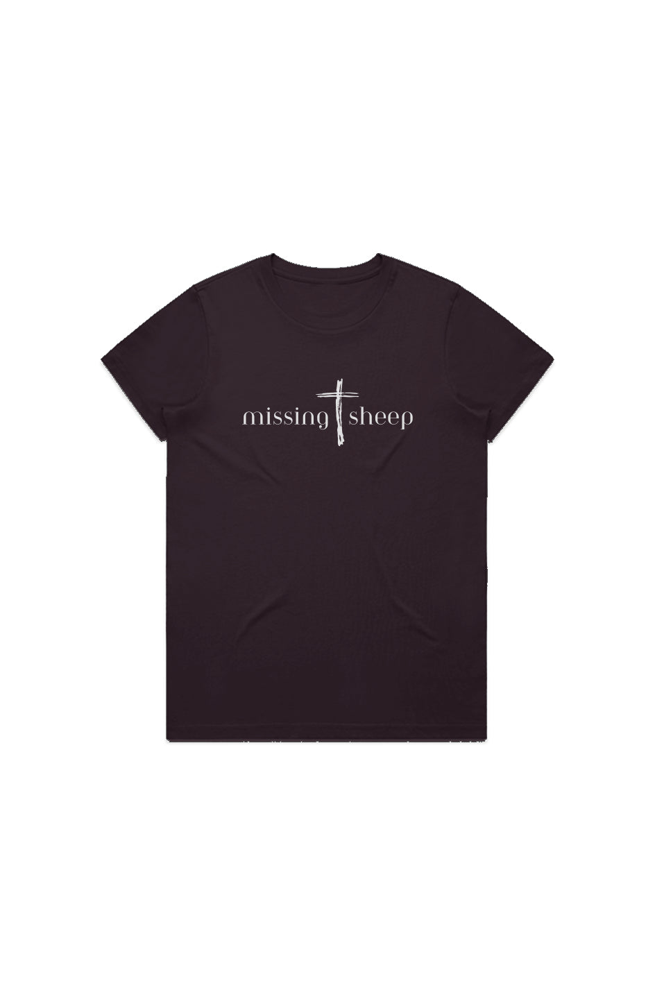 Missing Sheep Ladies T-Shirt, Plum